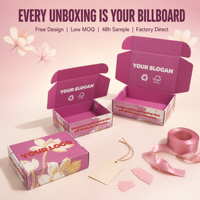 Wholesale Custom Eco-Friendly Pink Kraft Rigid Corrugated Shipping Boxes Blank Colored Printed Logo for Candle Packaging Mailer