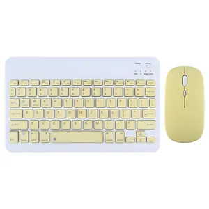 Ensemble clavier et souris sans fil pour ordinateur portable rechargeable blue tooth combo teclado y mouse ipad pour filles