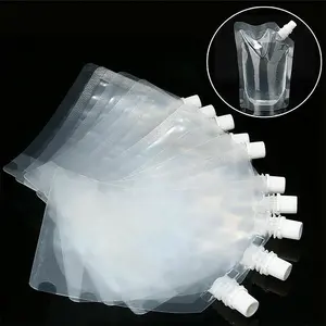 Stand-up plastic drink bag spouted pouch for beverage liquid juice milk coffee nozzle bag mouth bag
