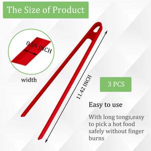 Food Grade <b>Silicone</b> Kitchen Tongs Trivet for Cooking Thickened Long Handle - Product Image 3