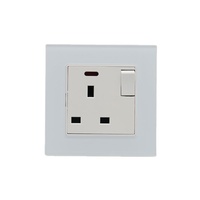 Enchufe de Pared Universal BENDI C33 86 Tipo 1, 13A 250V, 1 Salida, 3 Pines, IP22, Puerto Industrial para Hospital, Vidrio Ignífugo