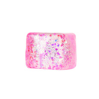 Cube de glace scintillant fluide et souple, personnalisable, en TPR, jouet anti-stress à paillettes coulantes multicolores, vente en gros