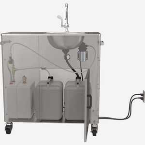 Pujia PJHS-01 Không Có Hệ Thống Ống Nước Hookup Điện Xách Tay Rửa Tay Bồn Rửa Với Mini Máy Nước Nóng Và Máy Bơm - Product Image 1