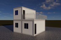 Villa préfabriquée écologique de luxe entièrement équipée, maisons préfabriquées modernes modulaires de 60 m2
