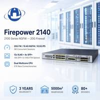 Firepower 2140 FPR2140-NGFW-K9 FPR2140-ASA-K9 1RU 20Gbps NGFW 10.4Gbps IPS 10.5Gbps 10GE SFP+ Firewall OEM con Doble Fuente de Alimentación y Bypass