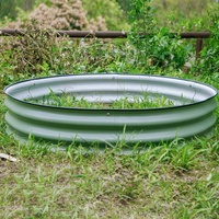 Jardinière modulaire en métal ondulé pour bonsaï, 8 pouces de haut, 42 pouces de diamètre, ronde, pour le jardin