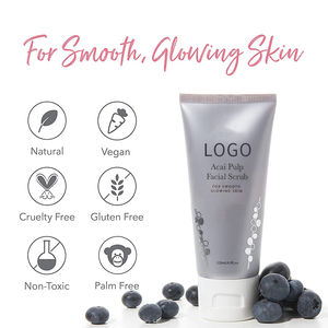 Gommage exfoliant pour le visage <span class=keywords><strong>bio</strong></span> pour peaux sèches, thé vert, aloe vera, sans sulfate, nettoyage en profondeur, apaisant, blanchissant, marque privée - Product Image 4