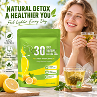 Sachets de thé bien-être aux herbes et au citron de marque privée pour le soutien du métabolisme et l'équilibre digestif quotidien, 30 sachets, fabricant OEM ODM