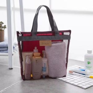 New Toiletries Mesh <b>Bag</b> Travel Cosmetic <b>Beach</b> <b>Bag</b> Bathroom Beauty Accessories Wash Lady <b>Beach</b> Swim Shopping <b>Bag</b> - Product Image 4