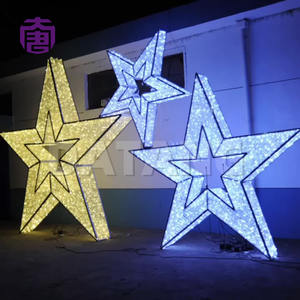 Handmade Five-pointed <b>Star</b> Iron Lamp Decoration Ornaments Large <b>Christmas</b> Led <b>Light</b> Ip65 Landscape For Hotels & Shopping Malls - Product Image 4