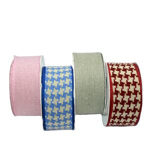 Ruban à carreaux vichy au design élégant, articles très vendus, nœud pour cheveux, rubans faits à la main, épingles à cheveux, ruban pour la fabrication de cadeaux - Product Image 1