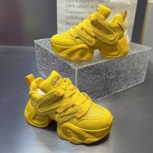 2026 New Summer European Style Dad Shoes, Color-<b>block</b> Design, Breathable Mesh Upper, Trendy Thick Sole Platform Footwear - Product Image 2