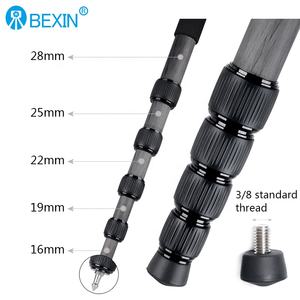 BEXIN-monopié extensible de fibra de carbono para cámara de vídeo Canon <span class=keywords><strong>Pentax</strong></span> dslr, monopié de viaje con 5 secciones telescópicas para caminar - Product Image 3