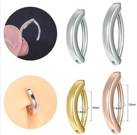 Anneaux de nombril en acier inoxydable 14G, bijoux de piercing de nombril