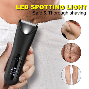 Recortadora de Vello Corporal Impermeable y Silenciosa para Hombre, Recortadora de Bolas para la Ingle y el Vello Púbico, Cuchilla de Cerámica Reemplazable, Afeitadora Eléctrica - Product Image 2