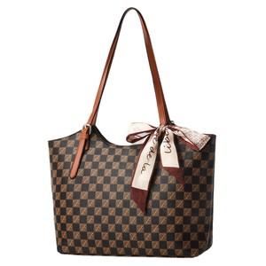 Bolso Tote con Patrón de Cuadrícula, Forma de Cubo, Cierre de Cremallera, Elegante, para Uso Diario, Todas las Temporadas, Bolso de Mano para Mujer - Product Image 5