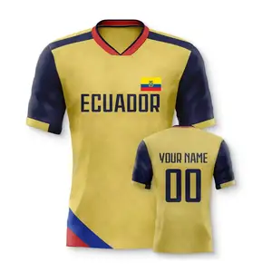 Personalización nacional fútbol Fans Jersey uniformes camisas para Fans hombres mujeres jóvenes personalizado su nombre números camiseta al por mayor