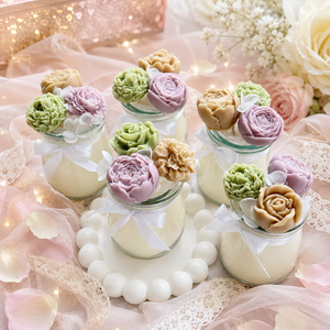 Vela Aromática de Cera de Soja con Ramo de Rosas de Lujo LF, Velas Florales Esculturales 3D en Frasco para Recuerdos de Boda, Etiqueta Privada, Venta al Por Mayor - Product Image 4