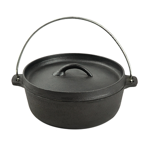 Olla de Hierro Fundido Antiadherente de 2QT para Acampar al Aire Libre, <span class=keywords><strong>Caldero</strong></span> Personalizado Precurado, Horno Holandés Negro, Apto para Gas e Inducción, Incluye Olla - Product Image 1