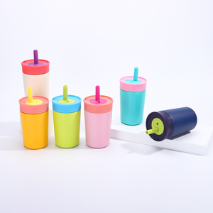 Portable 12oz 355ml Insulated Kids Water Bottle BPA-Free Spill-Resistant Lid Flexible Straw Stainless Steel <strong>Cup</strong> - Product Image 5