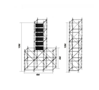 Sistema de Estructura de Acero Layher para Escenarios, Torres de Acero Layher para Eventos, Torre de Acero Layher para Sistemas de Sonido Line Array en Exteriores