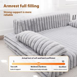 سرير كلاب عالمي لجميع الفصول بنمط صلب، دافئ للشتاء، من قماش المخمل، على شكل أريكة، مستلزمات للحيوانات الأليفة للكلاب المتوسطة والكبيرة - Product Image 5