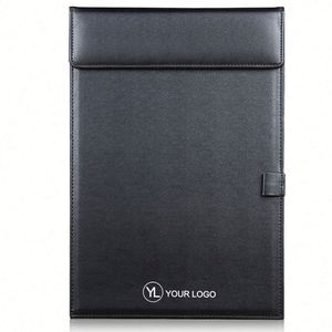 Porte-documents de bureau personnalisé avec logo, format A4, en cuir PU, avec porte-stylo, pour réunions d'entreprise - Product Image 1