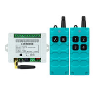 Télécommande industrielle sans fil 4 canaux pour interrupteur LED, relais 10A, étanche, code d'apprentissage, 300m, 4 boutons, AC 100-440V