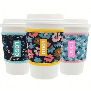 Nouvelle manchon isolant réutilisable en néoprène pour tasse à café, coloré et souple, pour café glacé - Product Image 1