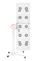 Support de thérapie par lumière rouge pour panneau, tout angle, compatible avec 99 % des panneaux horizontaux et verticaux, freinage des roues, hauteur réglable