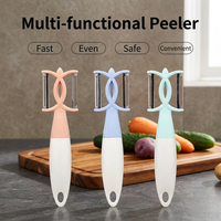 2-in-1 Dubbele Kop Groente Schilmes, Macaron Kleur Dubbele Lemmetjes Fruitrasp voor Huis & Keuken Gadgets & Voorbereiding & Cadeausets