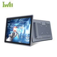 PC de panel táctil de ordenador todo en uno IP65, monitor táctil de marco abierto de 15 pulgadas con montaje en pared integrado