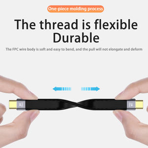 Mini Cable USB a Tipo C <span class=keywords><strong>de</strong></span> 5 Pulgadas 3.1 3A <span class=keywords><strong>de</strong></span> Carga Rápida 10Gbps FPC para Todos los Dispositivos Móviles y Bancos <span class=keywords><strong>de</strong></span> Energía - Product Image 1