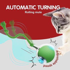 Brinquedo Interativo de Silicone para Gatos Modelo Novo 2025 Design Moderno de Cartoon para Gatos e Cães Brinquedo Inteligente de Bola Rolante para Gatinhos - Product Image 3
