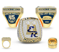 Vintage Alloy Gemstone Championship Ring Awarded to the Winning Team During the Celebration Ceremony