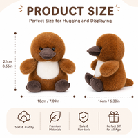 Platypus mainan boneka hewan kustom, mainan tidur bantal tempat tidur hadiah ulang tahun untuk bayi