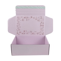 Boîtes d'emballage personnalisées imprimées en rose, petites boîtes en carton ondulé personnalisées pour l'expédition postale, boîte d'expédition