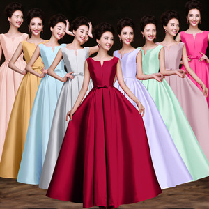 Robe <span class=keywords><strong>de</strong></span> soirée longue en satin pour femme, robe <span class=keywords><strong>de</strong></span> scène, robe <span class=keywords><strong>de</strong></span> mère <span class=keywords><strong>de</strong></span> <span class=keywords><strong>la</strong></span> mariée, robe <span class=keywords><strong>de</strong></span> soirée longue violette, vente chaude - Product Image 3