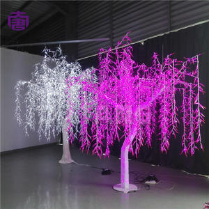 Lumière LED en forme de saule avec branches tombantes souples pour décoration de festival en extérieur/intérieur, en plastique - Product Image 4