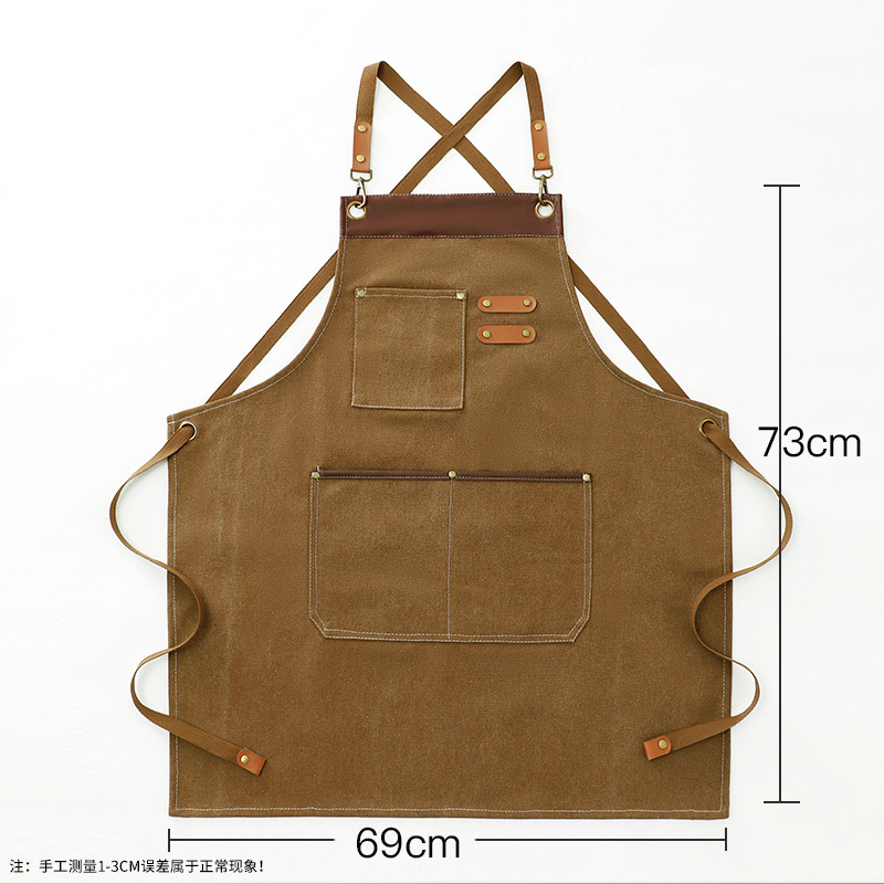 Coffee color-ZJ645High-end thickening washed canvas