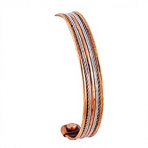 Direct Manufacturer India High Quality Vintage Brass <b>Copper</b> Cuff <b>Bracelet</b> Handicraft Twisted Wire 2-Color Women's Gift Fashion - Product Image 6