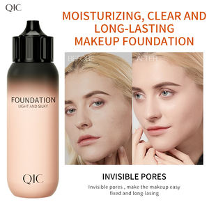 QIC Minyak Pelembap Pengontrol Minyak Mengecilkan Pori-pori Concealer Full Coverage Tahan Air Tahan Lama Ringan Halus Seperti Sutra Foundation - Product Image 3