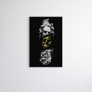 Poseidon & Golden Skull Canvas Print: Modern Loft Wall Art,<b>WRAPPED</b> CANVAS - Product Image 2