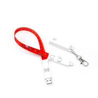 Cordón de Poliéster Personalizado 6 en 1 con Cable USB Tipo C de Carga Rápida PD de 60W, Regalo Promocional con Logotipo para Porta Tarjetas de Identificación