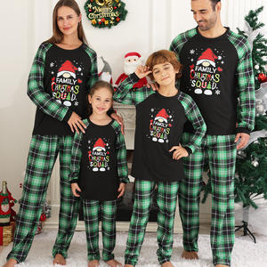 زي جميع القديسين الشتاء الفتيات عيد الميلاد الأم والطفل الملابس المنزلية تقسيم مجموعة من قطعتين طويلة الأكمام بيجامة - Product Image 2