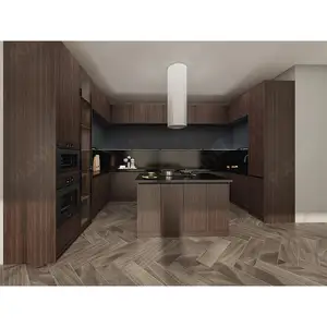 全屋单元三聚氰胺家具木质橱柜现代厨房设计橱柜