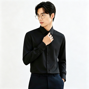 Chemise habillée <span class=keywords><strong>homme</strong></span> à manches longues, formelle, infroissable, respirante, légère, printemps-été, qualité supérieure, luxe - Product Image 1
