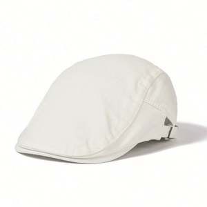 Japanese Vintage Gatsby Hat <b>Men</b> Women Literary Monochrome <b>Flat</b> Top Ivy <b>Cap</b> Man Golf Uniform Beret Hat - Product Image 4