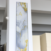 Panel de PVC Acanalado con Reverso Negro, Panel de Techo y Pared de PVC al por Mayor, Diseño de Madera y Diseño de Mármol para Decoración de Interiores