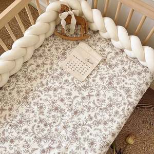Drap-housse en jersey STANDARD 100 imprimé pour bébé, 100 % coton naturel, drap de lit personnalisé bio pour berceau - Product Image 5